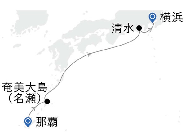 MITSUI OCEAN SAKURA ベランダスイートA【那覇発横浜着】世界遺産 奄美大島と清水クルーズ(5日間)2
